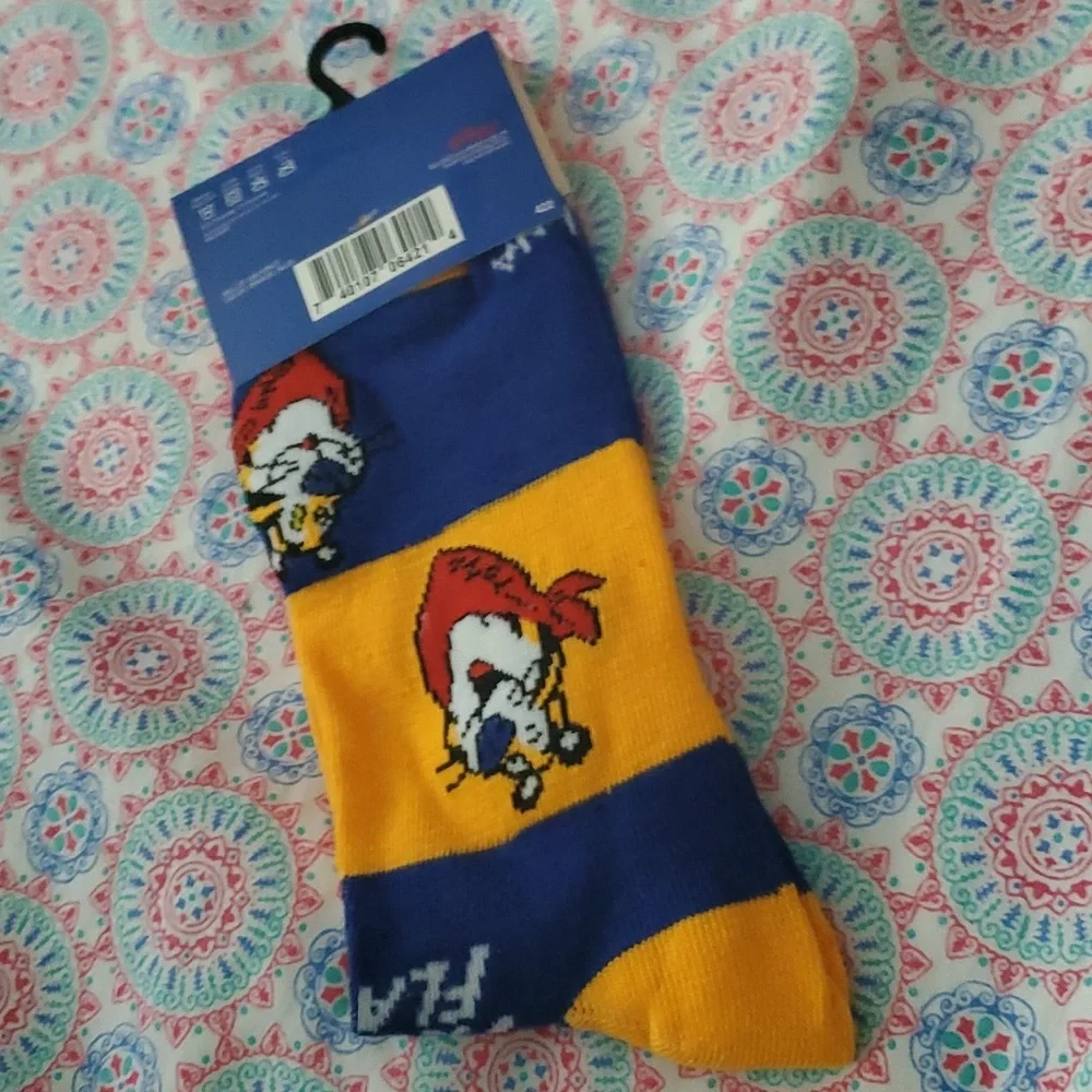 2/$8 🧦Men 6-12 Socks Frosted Flakes Crew Socks One Pair Blue Kellogg's NEW - Picture 2 of 3